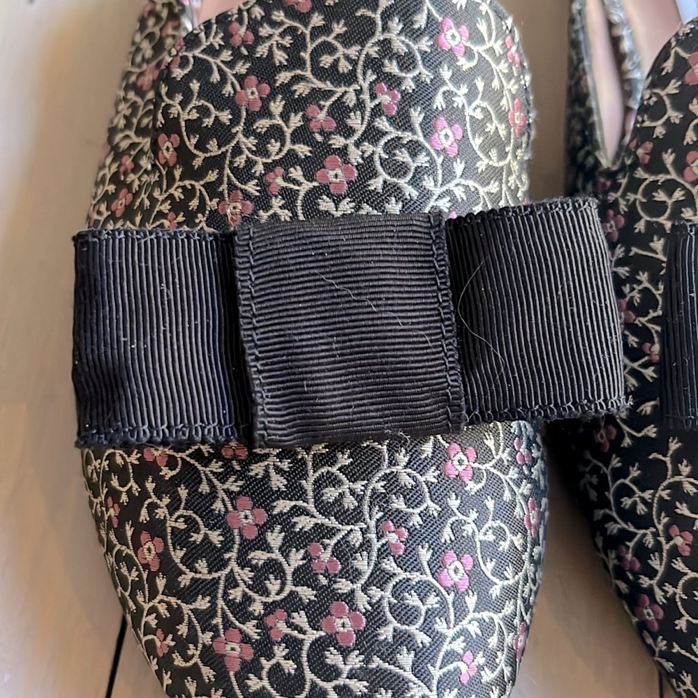 New. Tabitha Simmons Masha Bow mules in black multi Size 38.5, US 8.5 - Picture 5 of 10